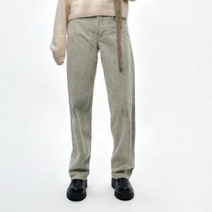 ZARA SLIM JACQUARD MID WAIST JEANS ZW COLLECTION